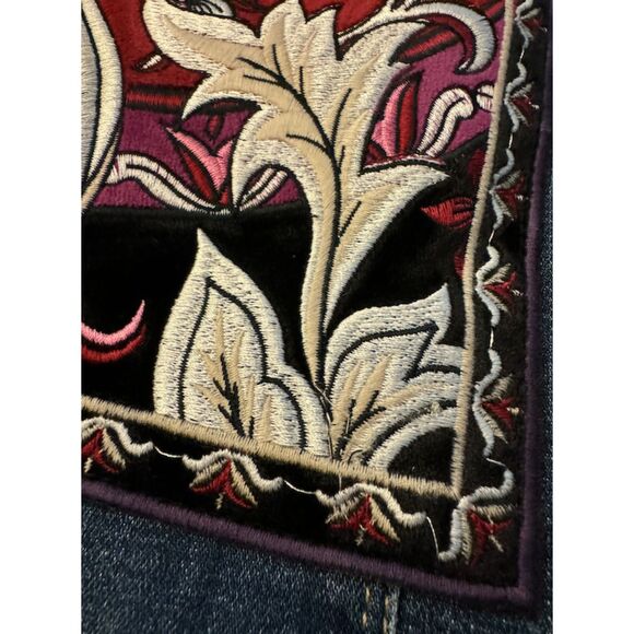 Chico's Denim Embroidered Jacket Shacket - Sz 0 (4/6) - Picture 4 of 16